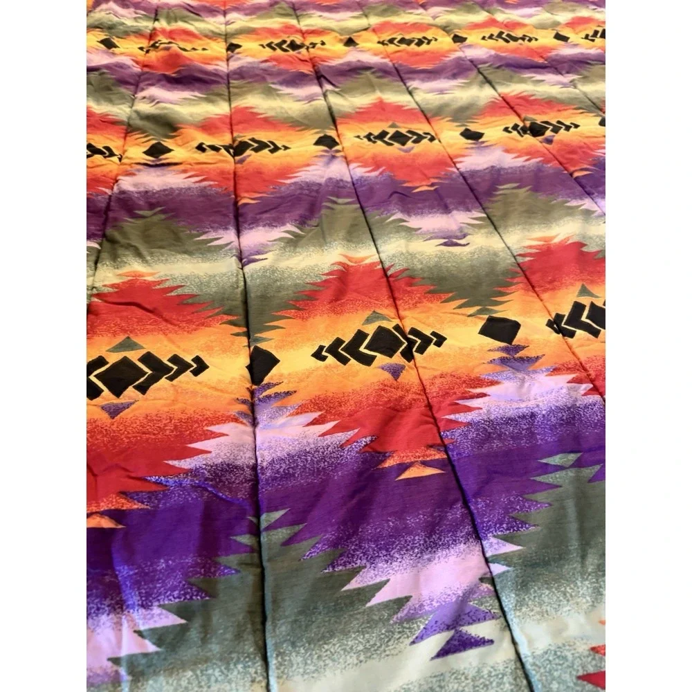 VTG Ralph Lauren Canyon Bright Southwestern TWIN Comforter Aztec Tribal 90s #2